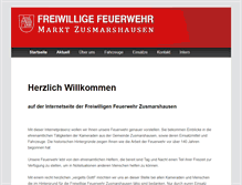 Tablet Screenshot of feuerwehr-zusmarshausen.de